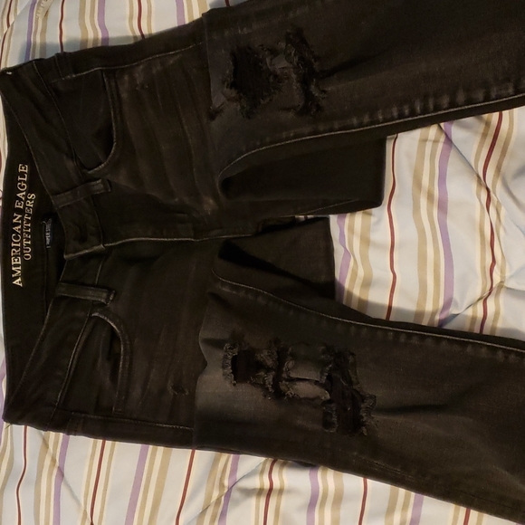 $15 or 2/$20! American Eagle Outfitters Black Jeggings Super Stretch Size 0 - Picture 8 of 9